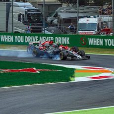 Magnussen y Vettel en Monza