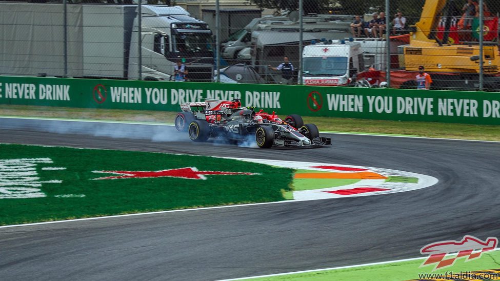 Magnussen y Vettel en Monza