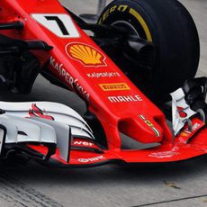 Detalle del alerón delantero del SF70-H