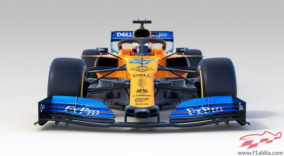 Vista frontal del nuevo MCL34