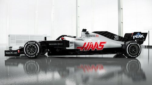 Lateral del monoplaza de Haas: VF-20