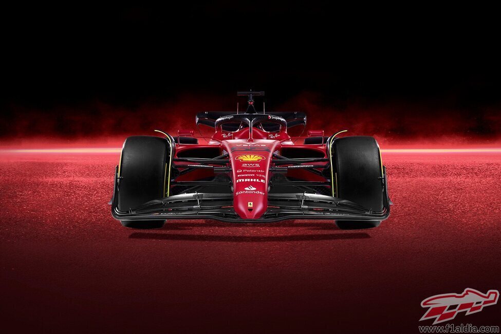 Vista frontal del F1-75