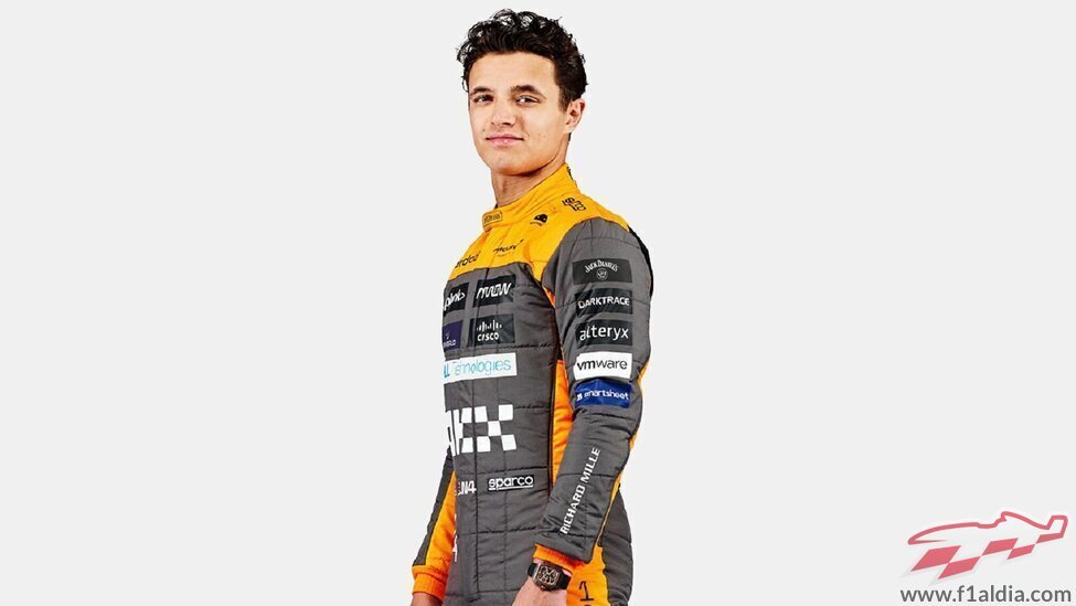 Lando Norris con los nuevos colores