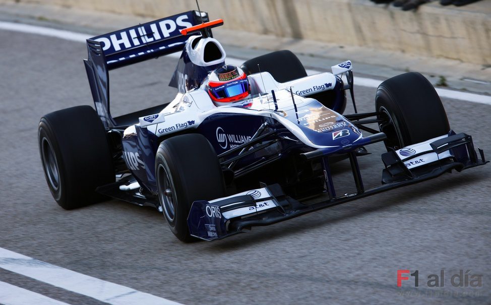 Rubens en el 'pit-lane'