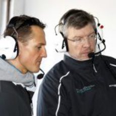 Schumacher y Brawn en Valencia