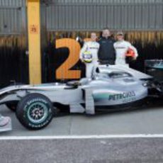 Rosberg, Brawn, Schumacher y el W01