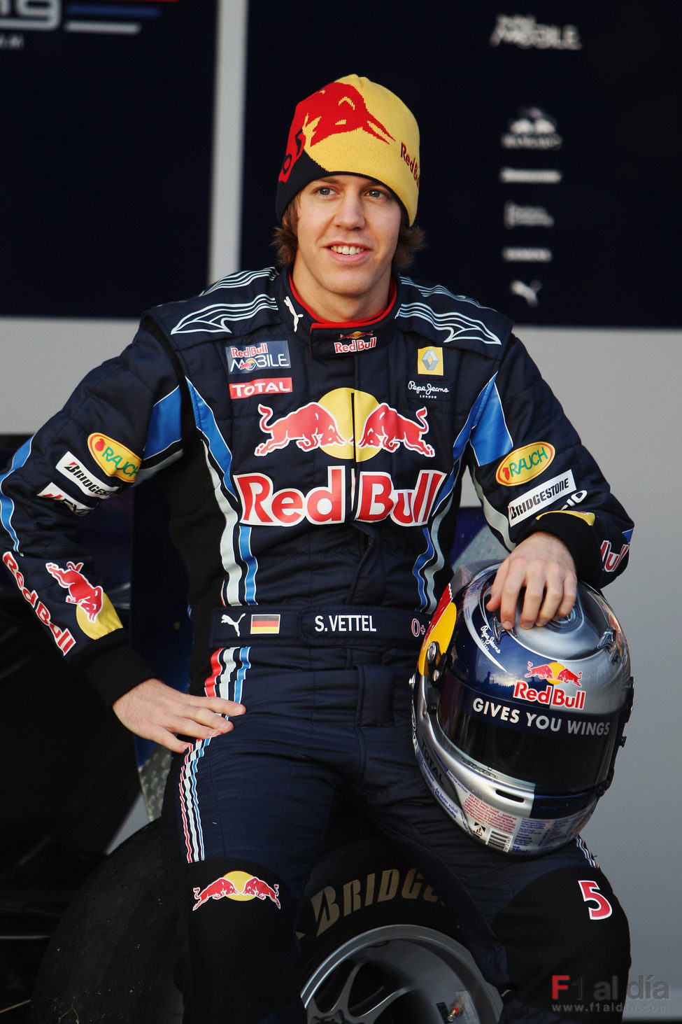 Sebastian Vettel y su nuevo casco