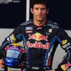 Mark Webber y su nuevo casco