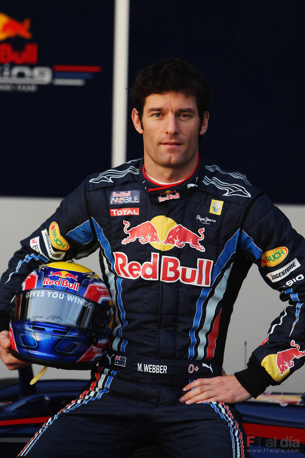 Mark Webber y su nuevo casco