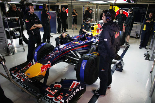 Webber en el box