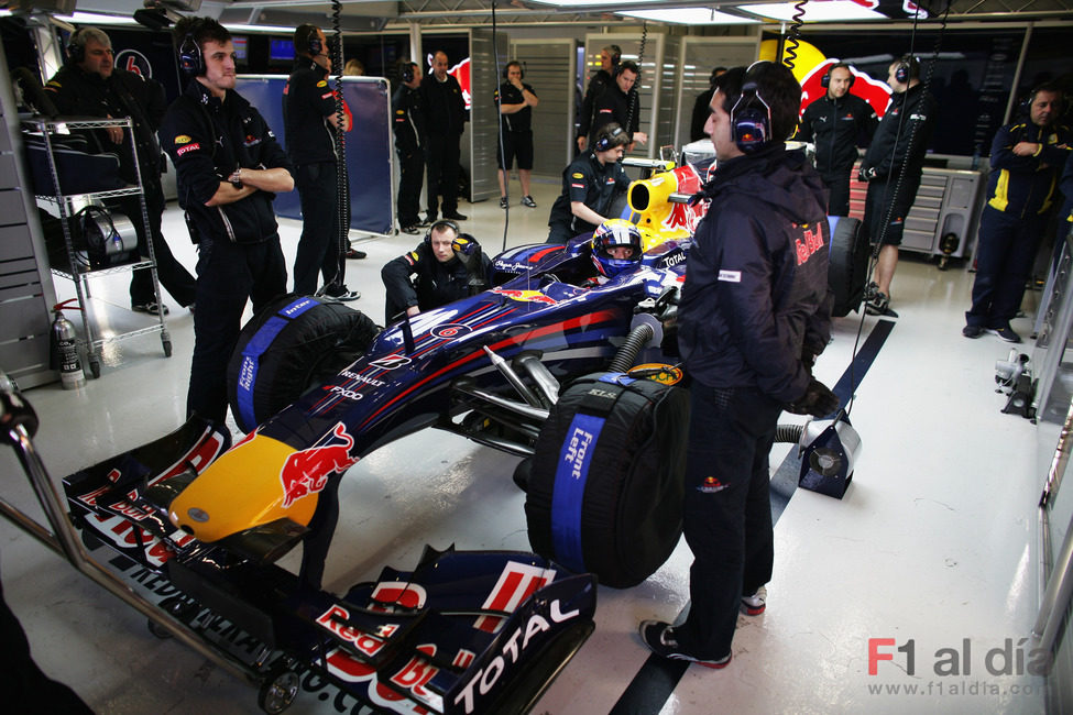 Webber en el box