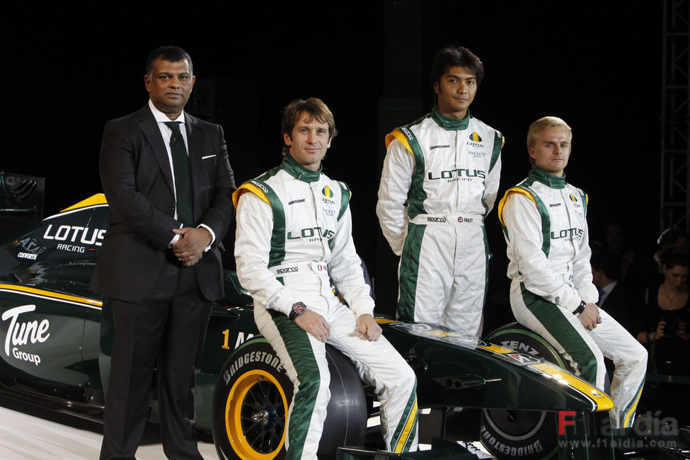 Fernandes, Trulli, Fauzy y Kovalainen