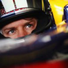 Vettel en su monoplaza