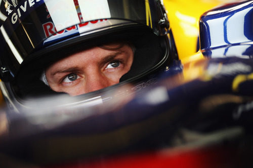 Vettel en su monoplaza