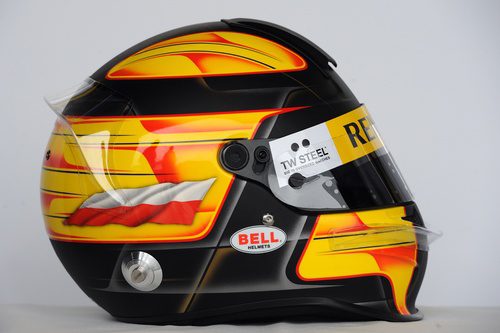 El nuevo casco de Robert Kubica