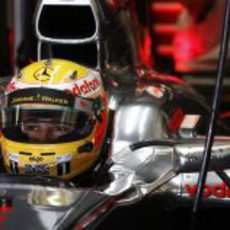 Hamilton feliz en el McLaren