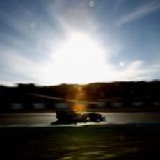 El amanecer ilumina a Webber