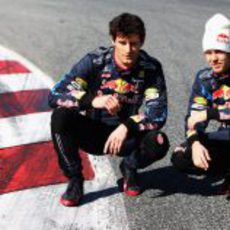 Webber y Vettel sobre el asfalto