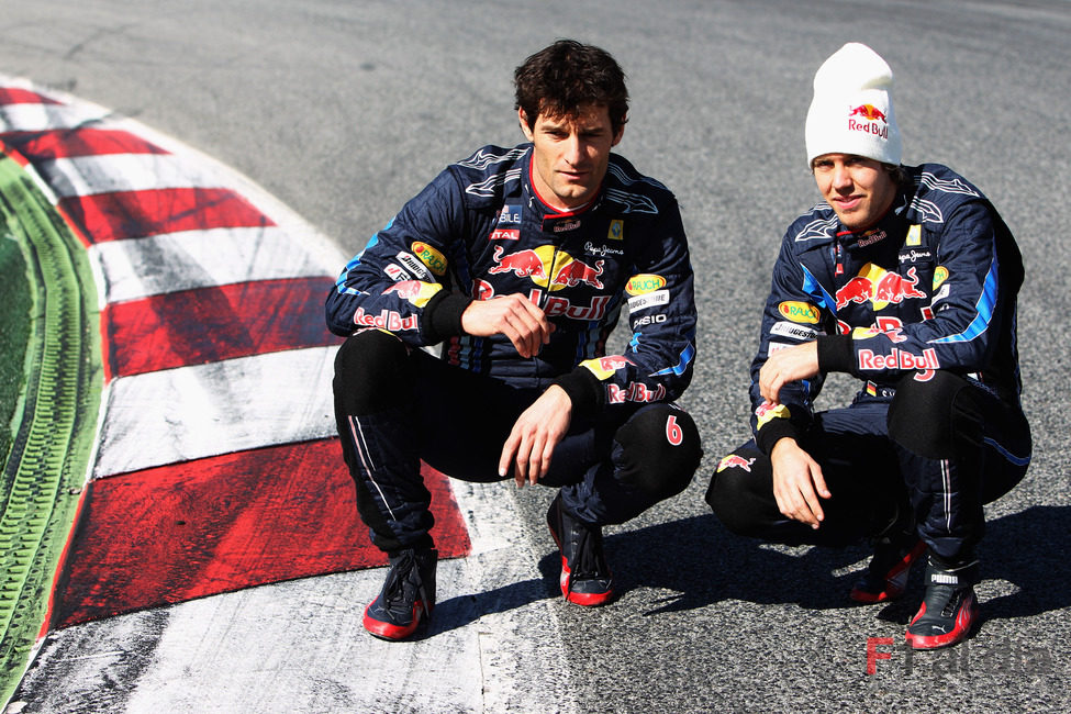 Webber y Vettel sobre el asfalto