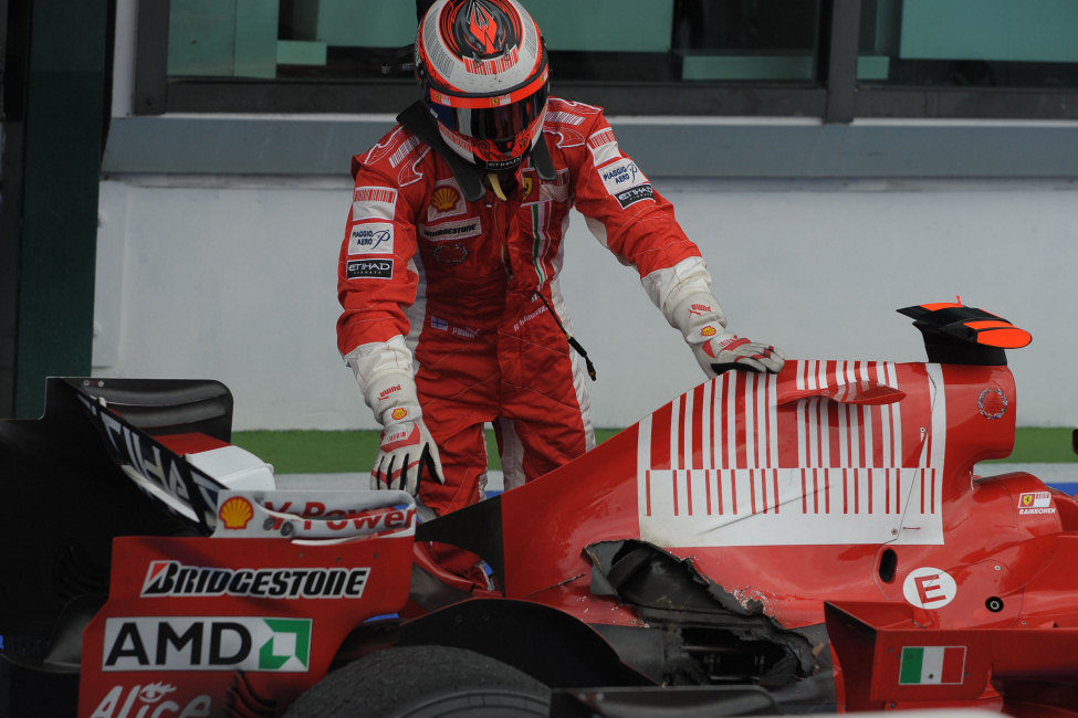 El agujero del Ferrari de Raikkonen