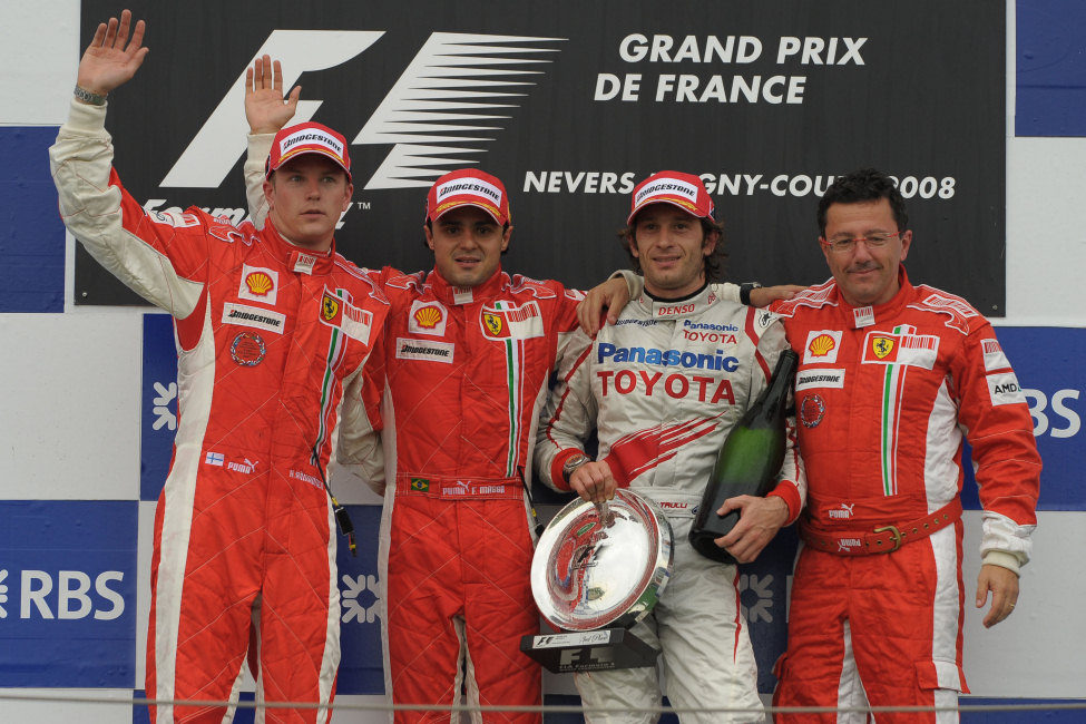 El podio del GP de Francia 2008