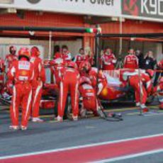 Los mecánicos de Ferrari se entrenan
