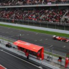 Felipe en la recta principal de Montmeló