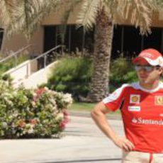 Massa en el 'paddock'