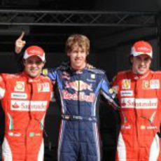 Vettel 1º, Massa 2º y Alonso 3º