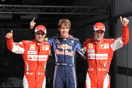 Vettel 1º, Massa 2º y Alonso 3º