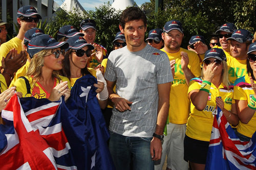 Webber y su afición