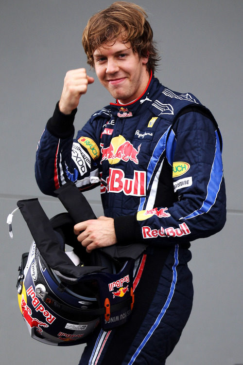 Sebastian Vettel, contento con la pole en Australia 2010