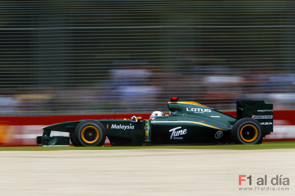 Jarno Trulli con el Lotus en Melbourne