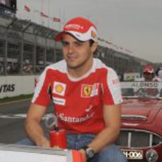 Felipe Massa antes de la carrera de Australia