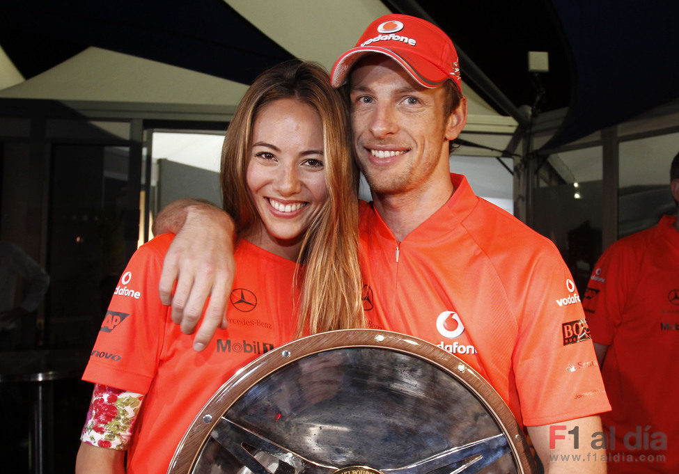 Jessica Michibata y su novio, Jenson Button