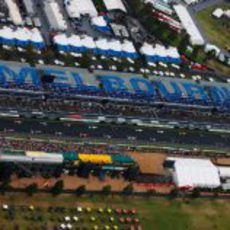 La parrilla del GP de Australia 2010 desde el aire