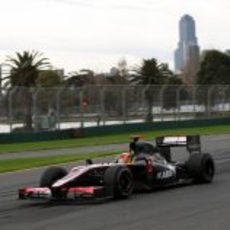 Karun Chandhok acaba la primera carrera de Hispania Racing