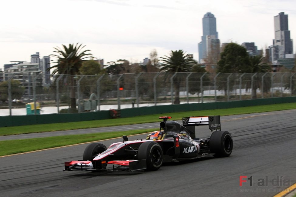 Karun Chandhok acaba la primera carrera de Hispania Racing