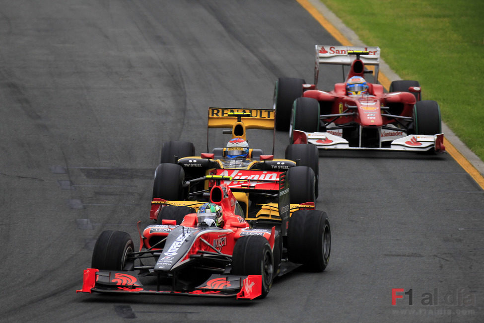 Petrov y Alonso detrás de Di Grassi