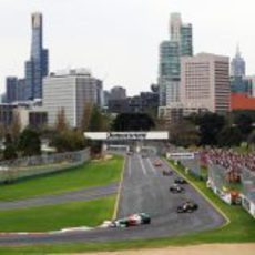 Un circuito en medio de la ciudad de Melbourne