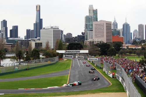 Un circuito en medio de la ciudad de Melbourne