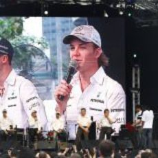 Rueda de prensa de Schumacher y Rosberg