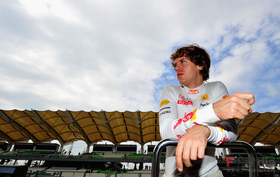 Sebastian Vettel en el circuito de Sepang