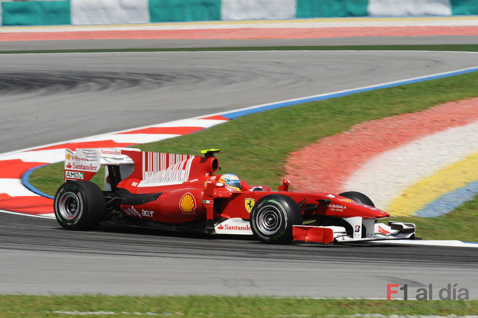 Alonso en el GP de Malasia 2010