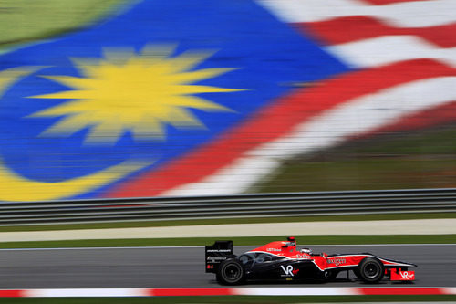 Timo Glock en el GP de Malasia 2010