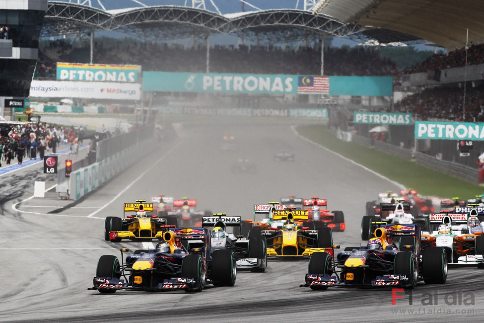 Primera curva de la carrera