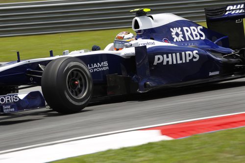 Nico Hülkenberg rueda en los libres 3 del GP de Malasia 2010