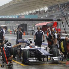 Hülkenberg pone gomas de lluvia extrema para la clasificación