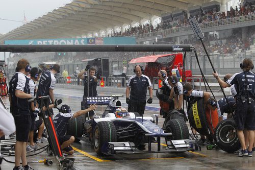 Hülkenberg pone gomas de lluvia extrema para la clasificación