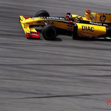 Kubica en los entrenamientos libres 3 del GP de Malasia 2010